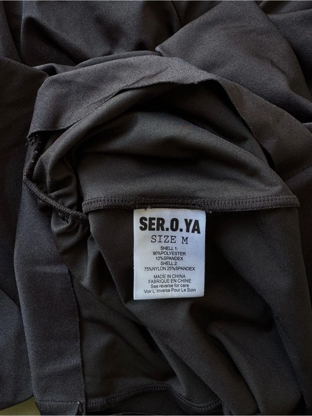 SER.O.YA Levina Mesh Ruched Maxi Dress Brown M - Picture 9 of 10